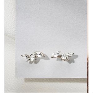 Olive + Piper Stud Climber Earring Crystals + Gold